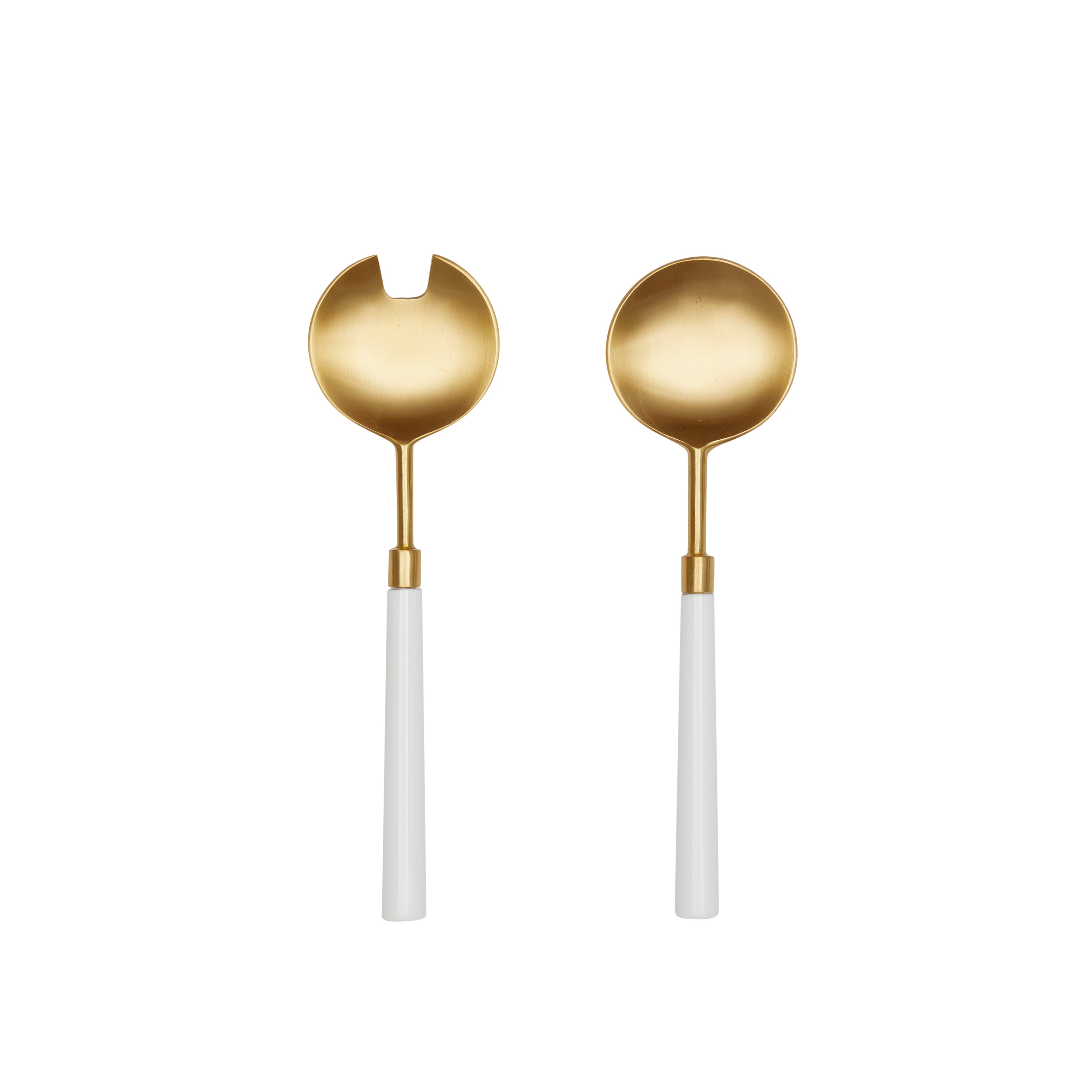 Resin Salad Servers in White
