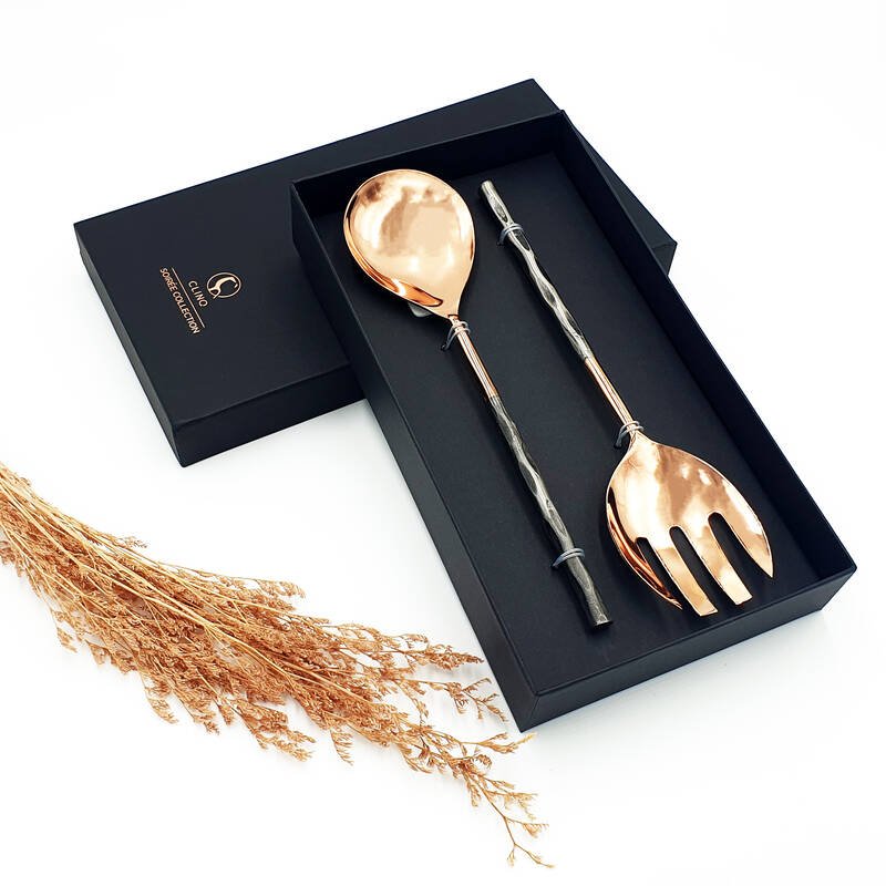 Manhattan Copper & Steel Salad Servers