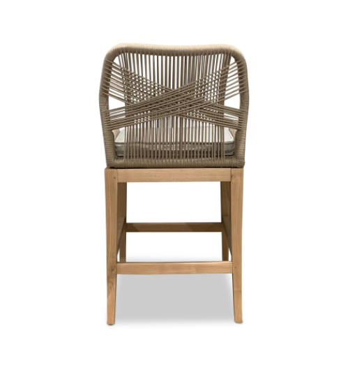String Weave & Oak Counter Stool