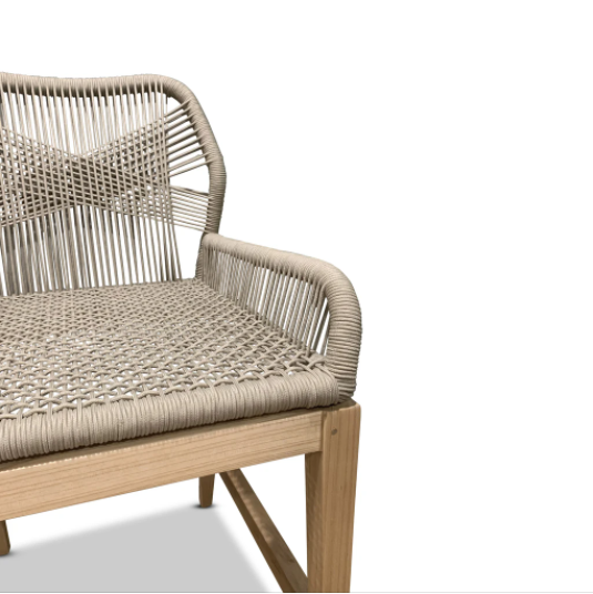 String Weave & Oak Counter Stool