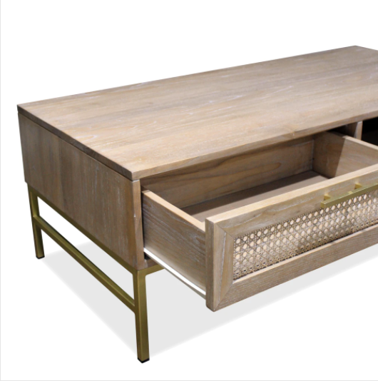 Aranga Timber & Rattan Coffee Table
