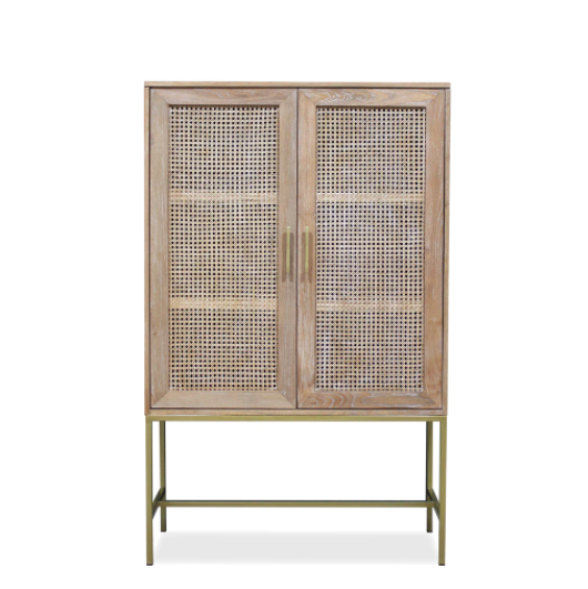 Aranga Timber & Rattan Cabinet