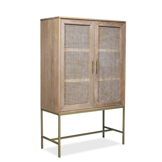Aranga Timber & Rattan Cabinet