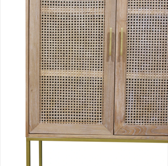 Aranga Timber & Rattan Cabinet