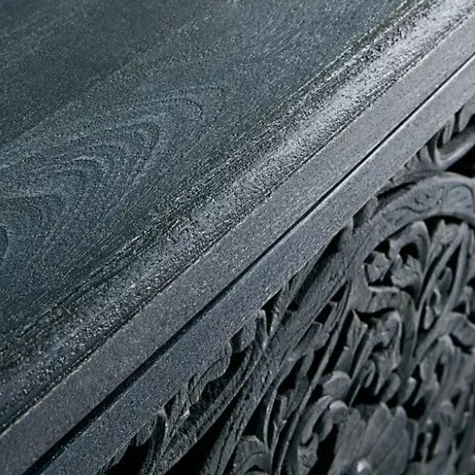 Hand Carved Timber Cut-Out Buffet in Midnight