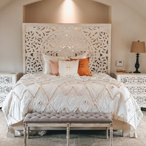 Genuine Moroccan Cactus Silk Pillow in Ivory II