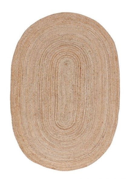 Phoenix Oval Jute Rug in Natural