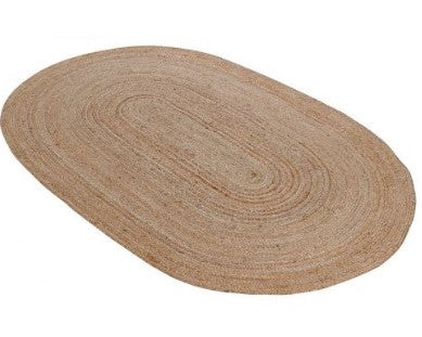 Phoenix Oval Jute Rug in Natural
