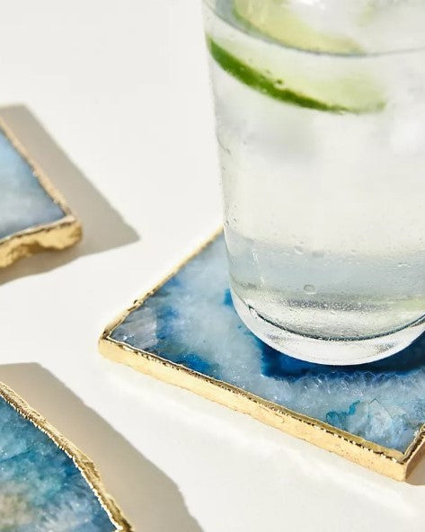 Agate Coaster in Teal