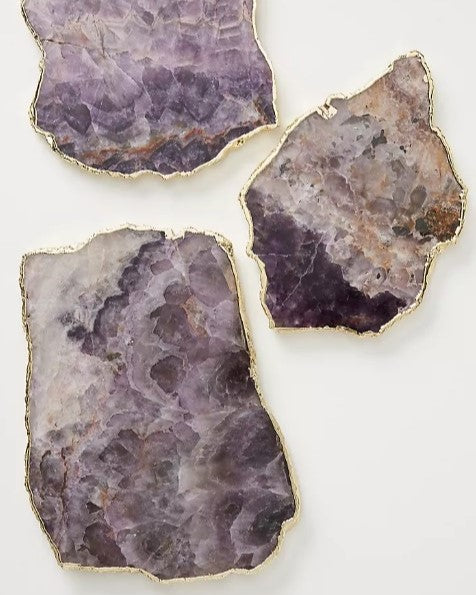 Agate Platter in White