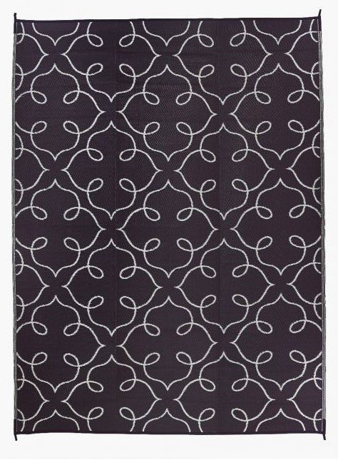 Syracuse Foldable Plastic Rug in Black
