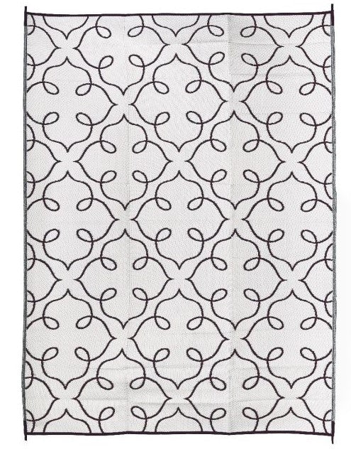 Syracuse Foldable Plastic Rug in Black