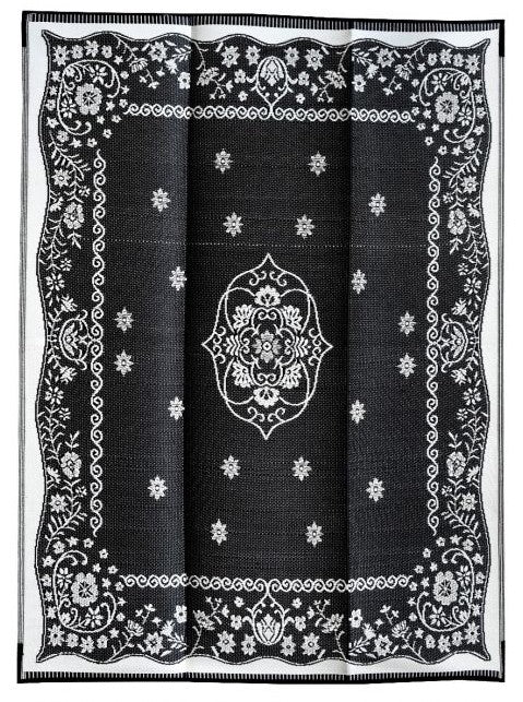 Orient Foldable Plastic Rug in Black