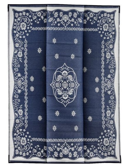 Orient Foldable Plastic Rug in Navy