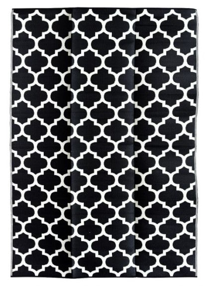Tangier Foldable Plastic Rug in Black