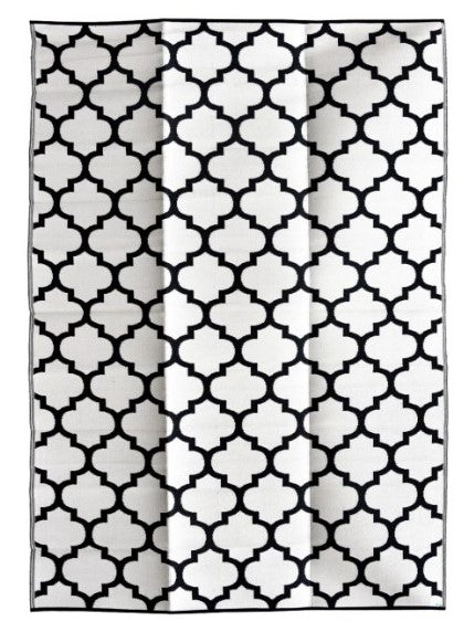 Tangier Foldable Plastic Rug in Black