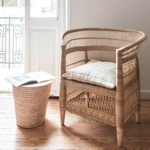 Genuine Malawi Chair in Natural including Cushion - Warehouse Sale