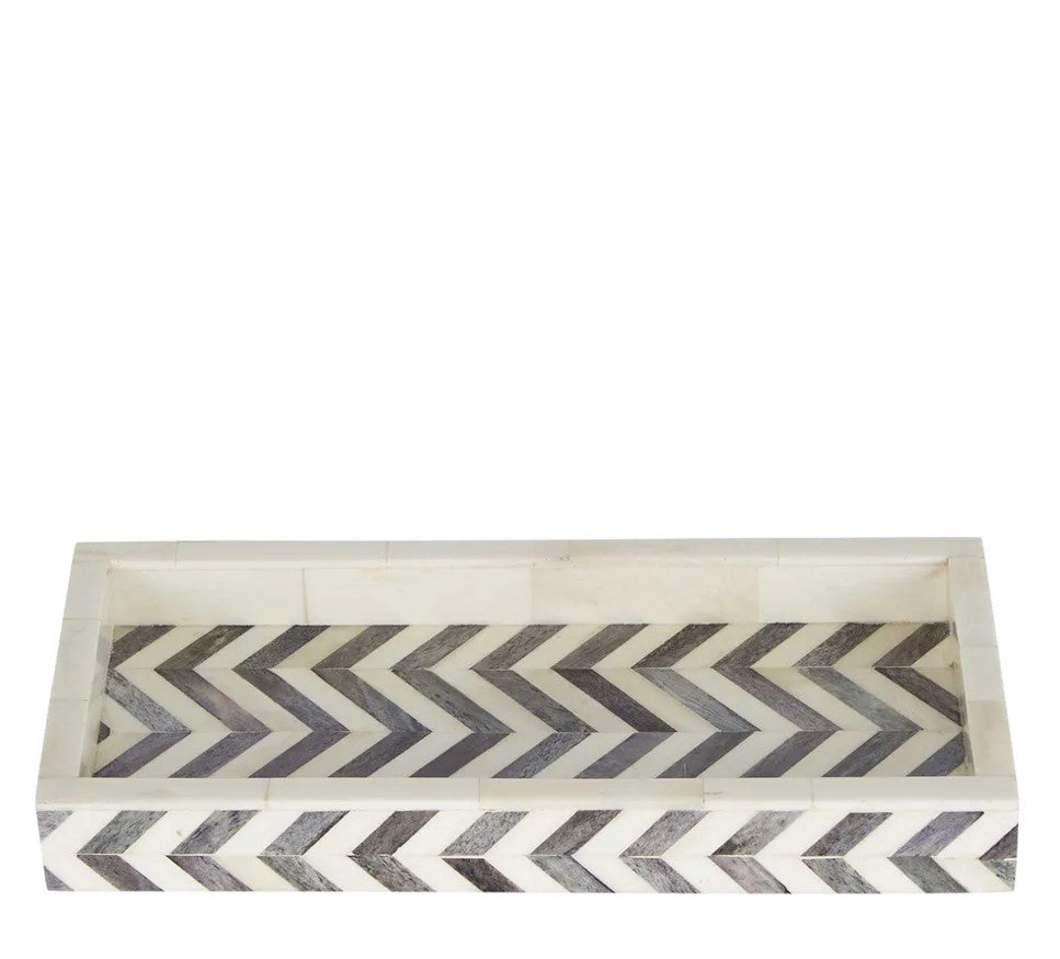 Classic Mother of Pearl Bedside Table in Grey
