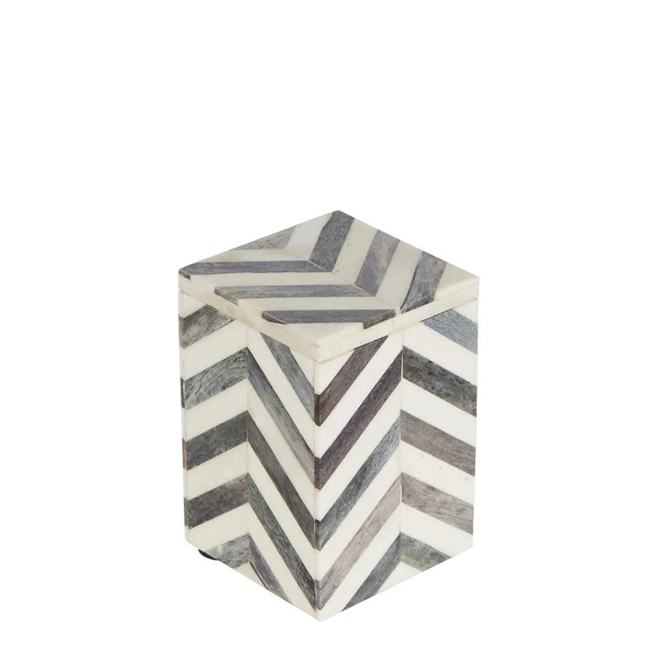 Classic Mother of Pearl Bedside Table in Grey