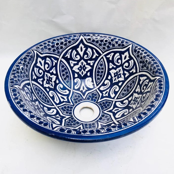 Safi Ceramic Basin in Blue
