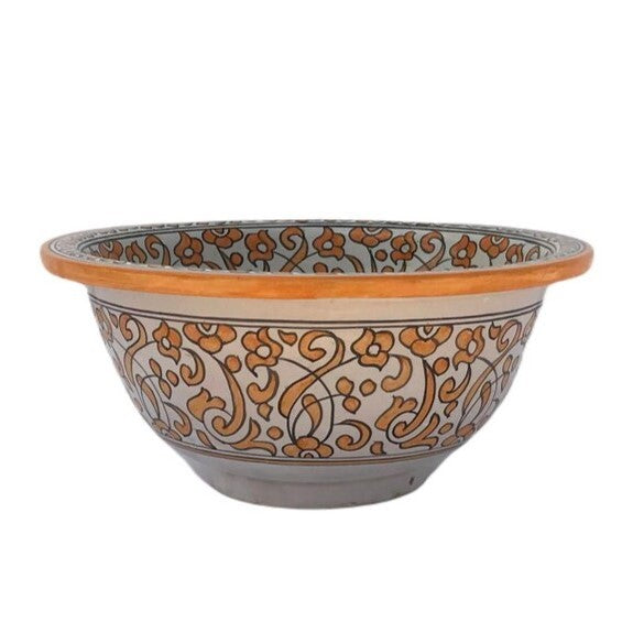 Safi Ceramic Basin in Gold Scheme
