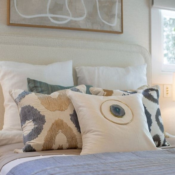 Agate Slice Linen Cushion