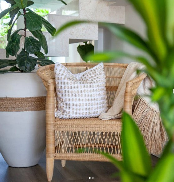 Genuine Malawi Chair in Natural including Cushion - Warehouse Sale