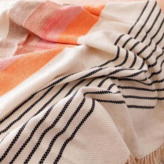 Burnt Sugar Cotton and Bamboo Throw