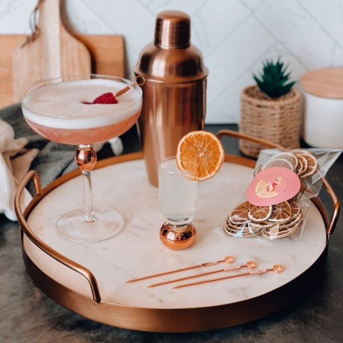 Manhattan Copper Cocktail Picks Set of 4