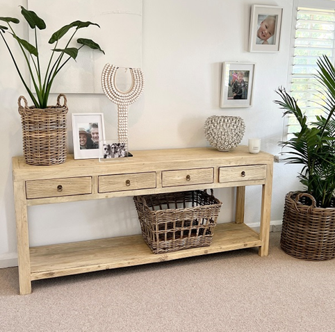 Palu Recycled Timber Hall Table