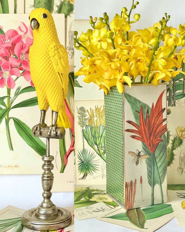 Ornamental Emperor Parrot in Sunny Yellow