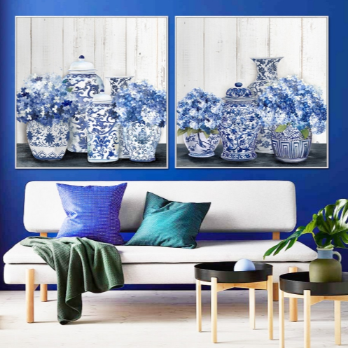 Hydrangea Wall Art - Set of Two