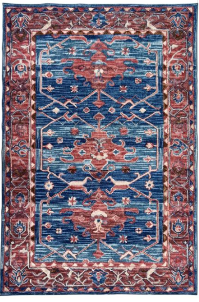 Mamma Blue Machine Washable Rug