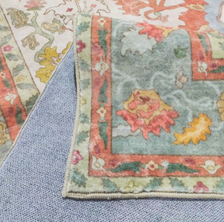 Mamma Blue Machine Washable Rug