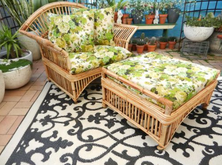 Venice Black Plastic Rug