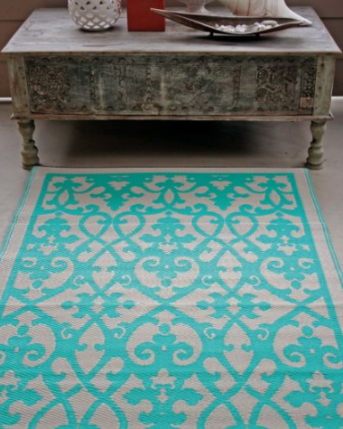 Venice Turquoise Plastic Rug