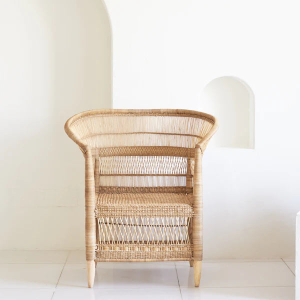 Genuine Malawi Chair in Natural including Cushion - Warehouse Sale