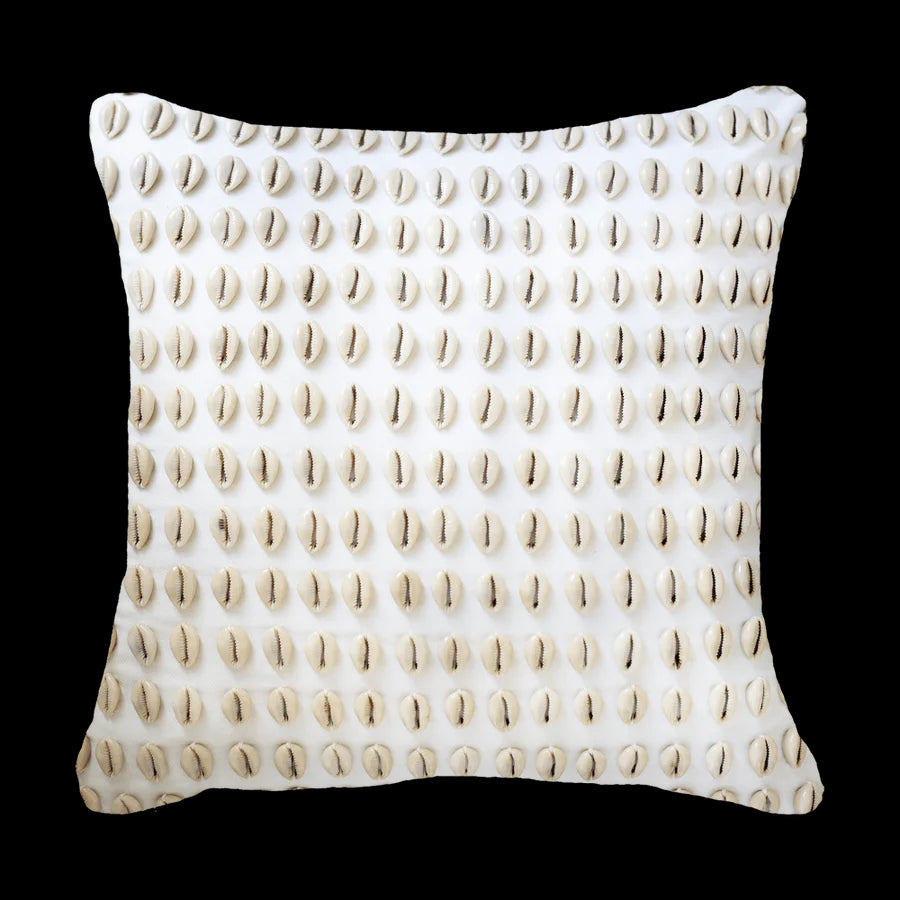 Shell Kauri Medium Cushion in White