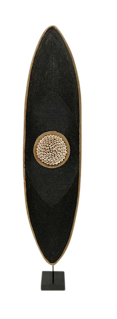 Shield Beaded Long in Black
