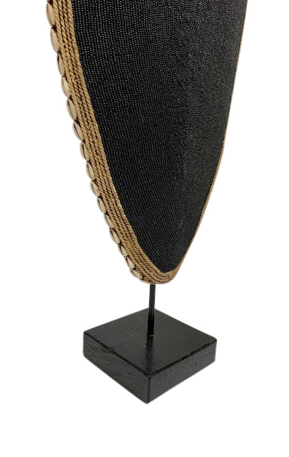 Shield Beaded Long in Black