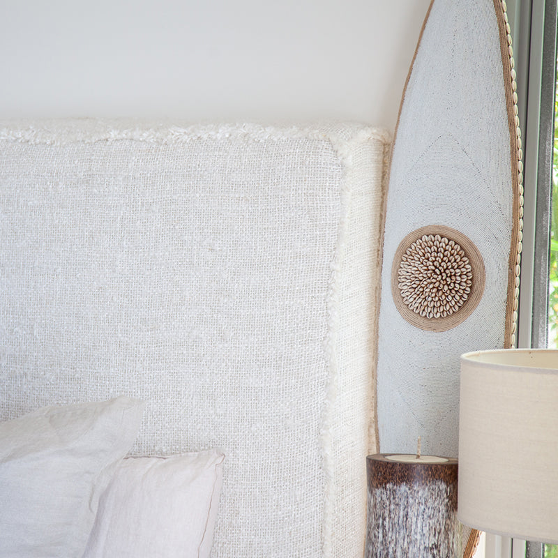 Shield Beaded Long in White