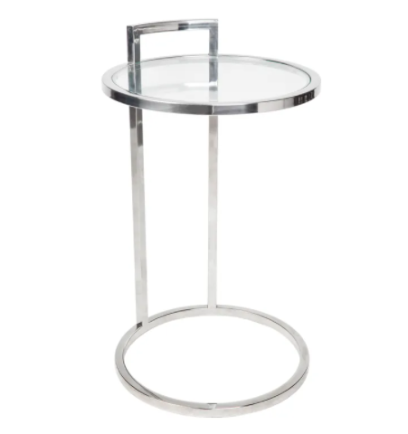 Maxie Sofa Side Table in Chrome