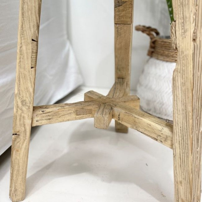 Palu Recycled Timber Classic Round Stool