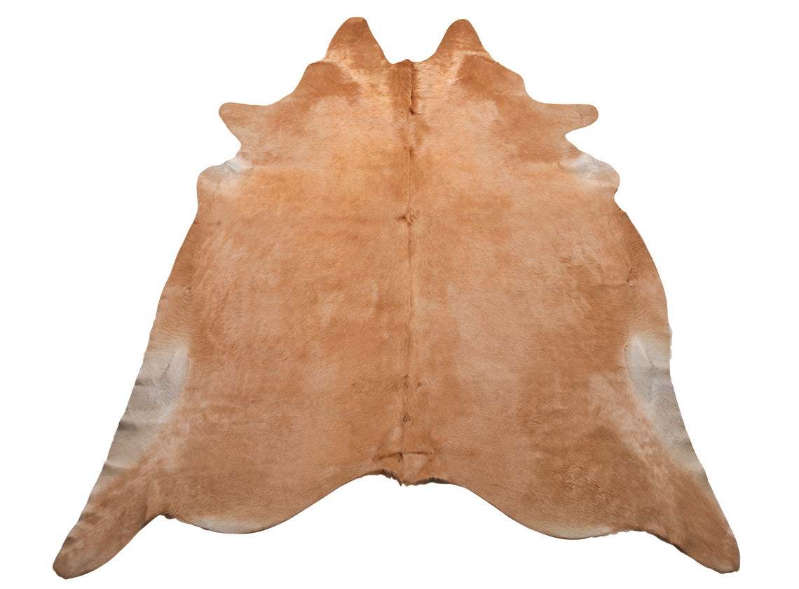 Solid Beige Cow Hide Rug