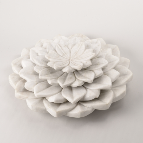 Banswara Lotus Marble Plate
