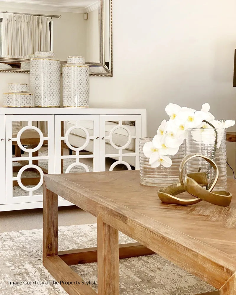 Stockton Mirrored Buffet in White