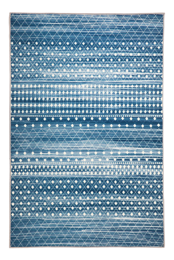 Subarashi Non-Slip Rug in Navy - Clearance