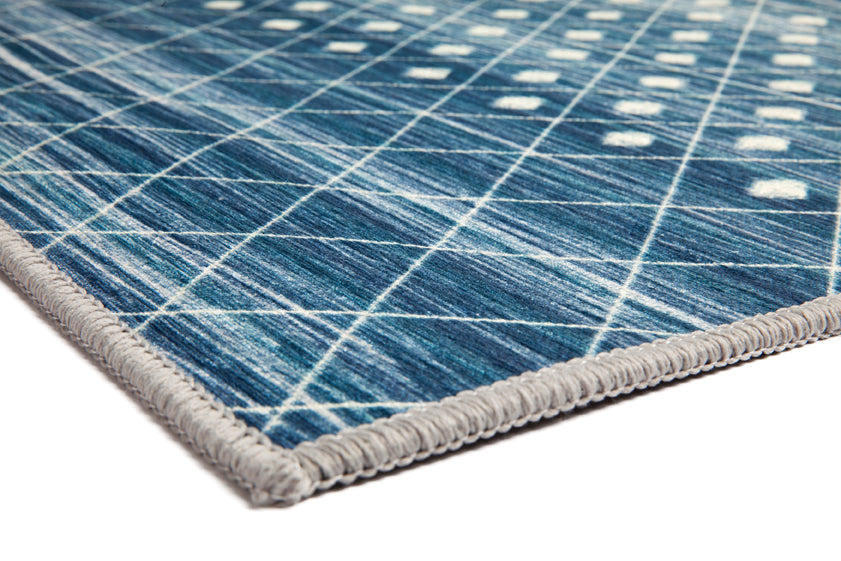 Subarashi Non-Slip Rug in Navy - Clearance