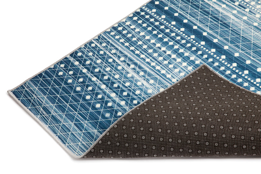 Subarashi Non-Slip Rug in Navy - Clearance