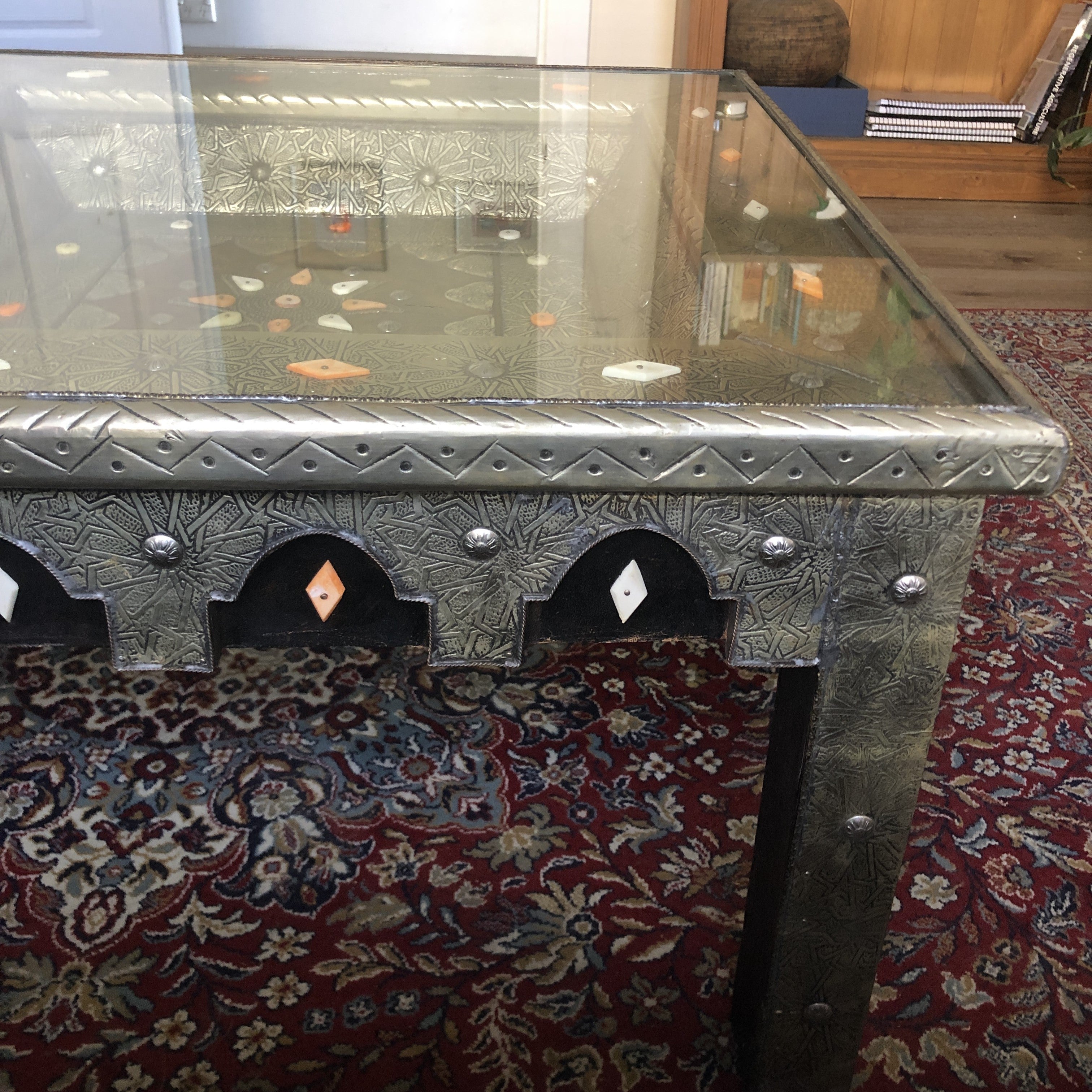 Sultan's Square Table in Silver Nickel